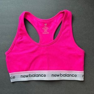 Medium hot pink New Balance sports bra